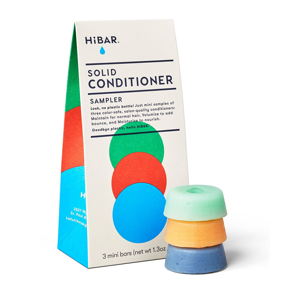 HiBar Sampler Solid Conditioner Mini Bars, 3 Ea